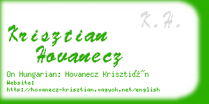 krisztian hovanecz business card